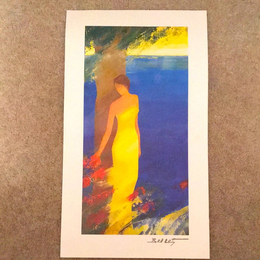 Seriolithograph by French painter, Emile Bellet